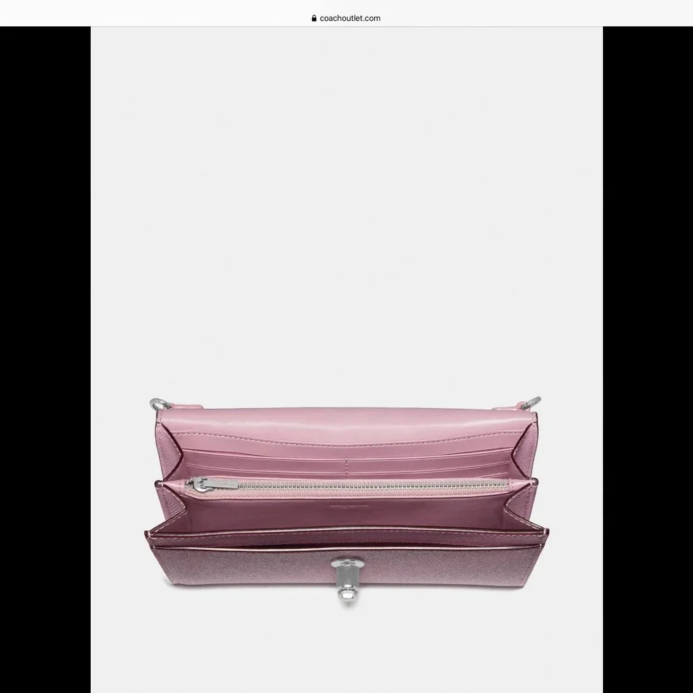 Coach | Bags | Coach Pink Crystal Bow Turnlock Chain Shoulder Crossbody ...